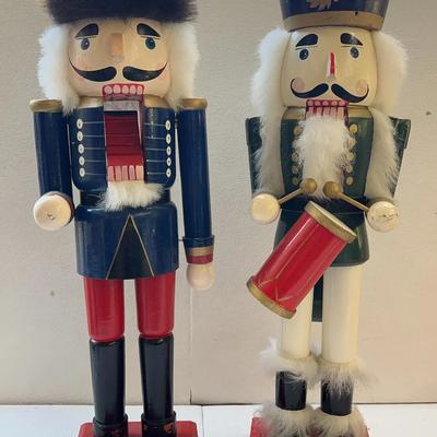 Nutcrackers 20” Tall, 2 Pcs - Wood - Vintage