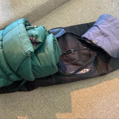 Snowboard Travel Bag, Ski Pants and Sleeping Bag