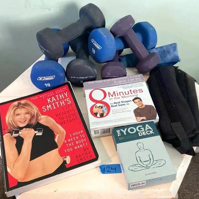 Workout - Weights And Instruction Books Cards