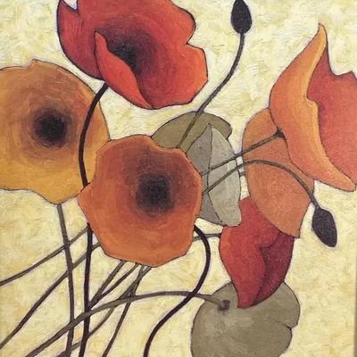 Novak, Poppies Reproduction Print, Framed