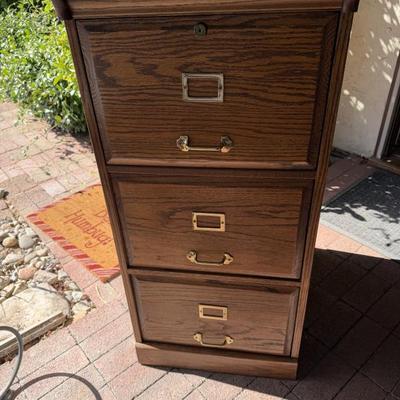 Wooden File Cabinet