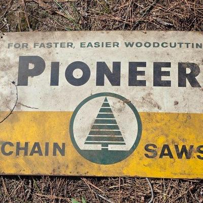 Pioneer Chain Saws Sign