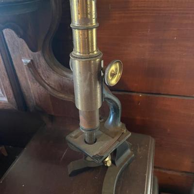 Antique Brass Microscope 