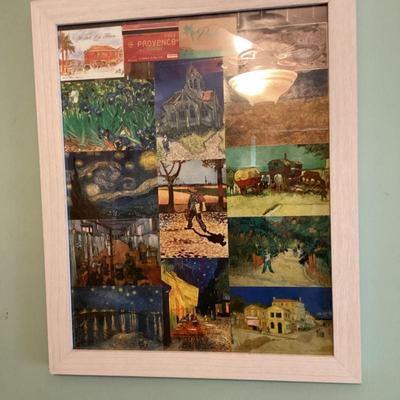 Wall art framed collage of paintings reproductions by vincent van gogh