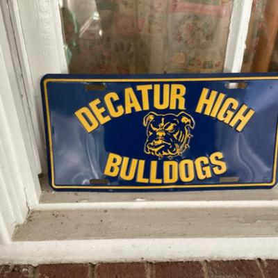 Decatur high school buldogs license plate