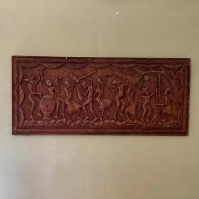 Wall art african tribal scene