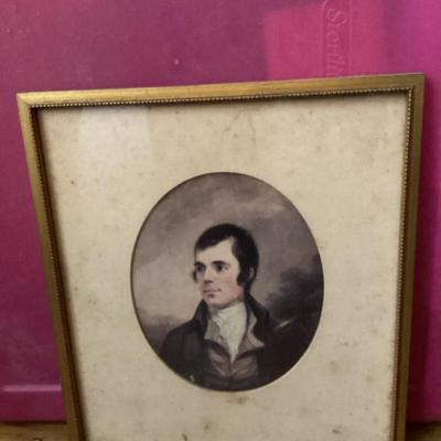 Wall art framed portrait of robert burns scottish poet and lyricist