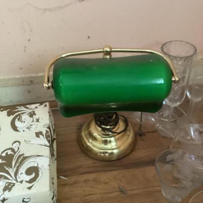 Vintage bankers table lamp