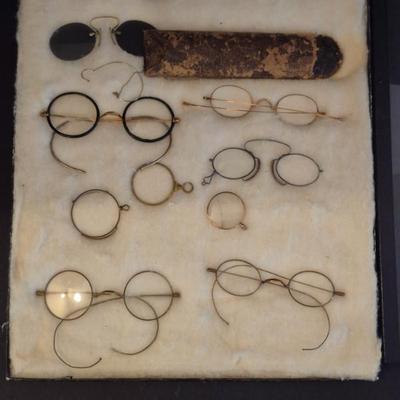 Vintage & Antique Eyeglass Display - Display Case Included