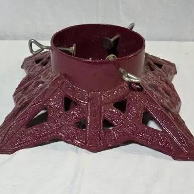 Red Cast Iron Christmas Tree Stand