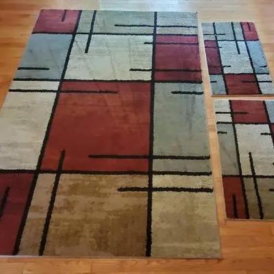 (3) Colorful Rugs