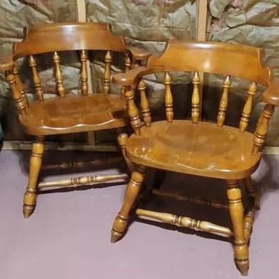 (2) Solid Rock Maple Chairs