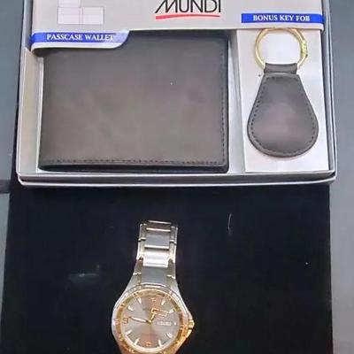 Armitron Men's Watch, Mundi Wallet & Key Chain
