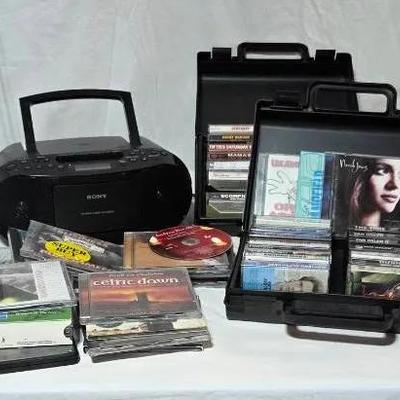 Sony CD/Cassette Player, CD's and Cassettes