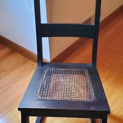 Antique Caned Seat Rocking Chair 