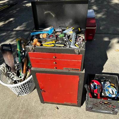 Small Tool Chest and Assorted Tools