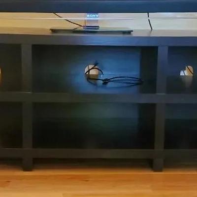 Black Manufactured Wood TV Console