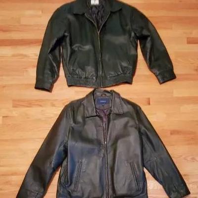 (2) Men's Size L Leather Jackets