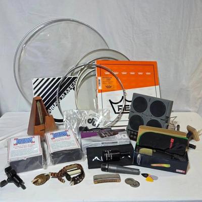 Drum Heads, Microphones and Other Accessories 