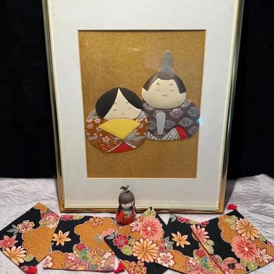Japanese ouchi ningyo" fabric art