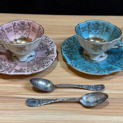 Alka bavaria germany porcelain mocha cups and saucers