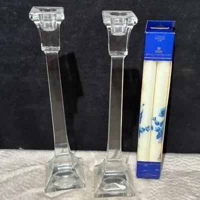 Villeroy and boch crystal candlesticks