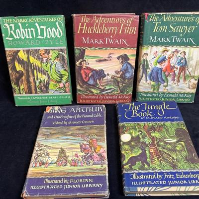 Junior library pyle twain,lanier & kipling books