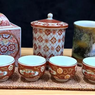 Japanese porcelain sake cups other pieces