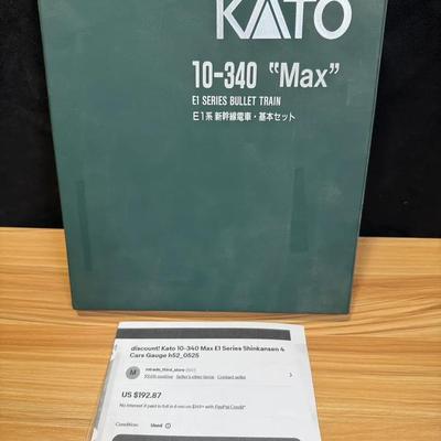 Kato 10 340 max" e1 series shinkansen (bullet train) model train set.