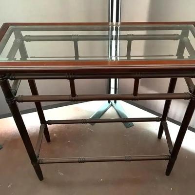 Glass top entry table