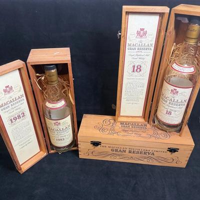 Macallan distillers limited gran reserva boxes bottles