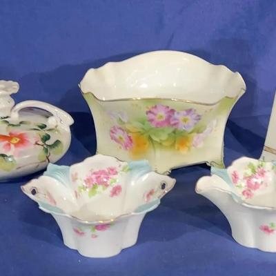 Vintage Prussian China, and Nippon vases