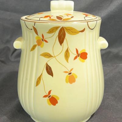 Vintage Hall China Autumn Leaf cookie jar