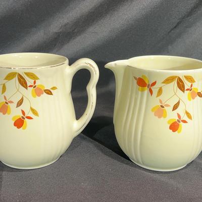 Vintage Hall China Autumn Leaf pitchers 