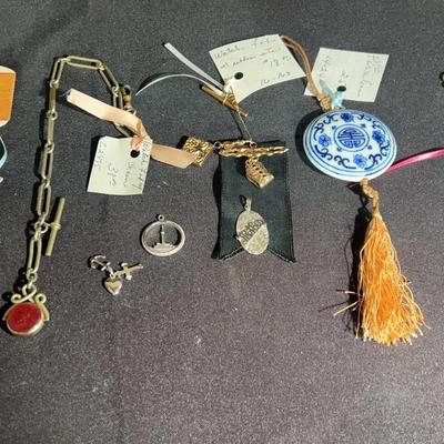 Collection of vintage and antique jewelry and accessories