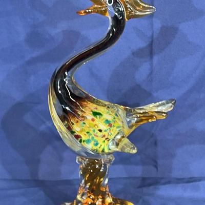 Murano style Glass Duck sculpture