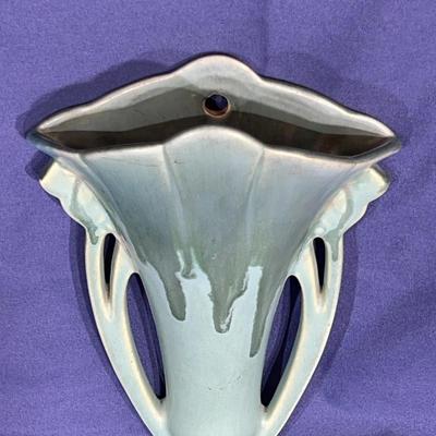 Vintage Roseville Carnelian Blue wall pocket