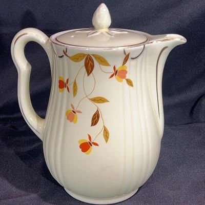 Vintage Hall China Autumn Leaf coffee pot
