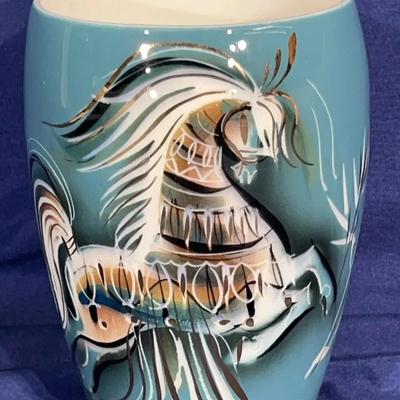 Sascha Brastoff “Star Steed” vase