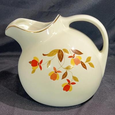 Vintage Hall China Autumn Leaf ball pitcher (#1)