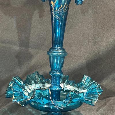 Antique Blue Epergne