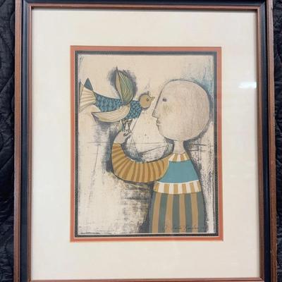  ⸻  Title: Boulanger “Bird Suite” Original Color Lithograph – Plate Signed with COA