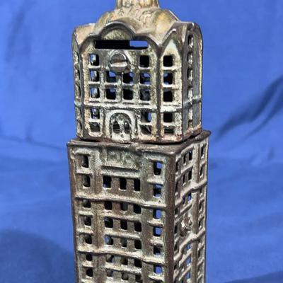 Antique A.C. Williams skyscraper cast iron bank dating back to 1880’s