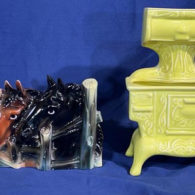 Vintage ceramic Wall Pocket planters, Ucagco and Made in California