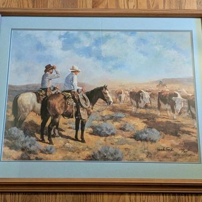 Hank Ford Signed Western Print 
