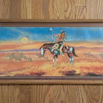Native American George Flett Signed Print 