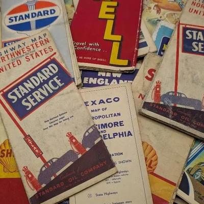 Americana Road Trip Oil Company Maps