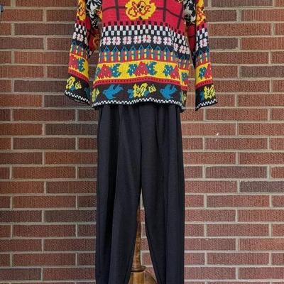 80's Sweater and Stirrup Pants 