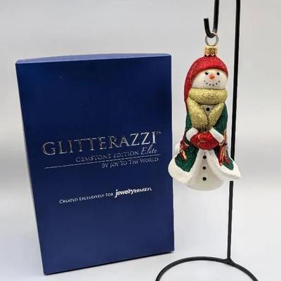 Glitterazzi Poinsettia Snowman