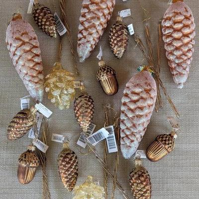 Nature Themed Glass Ornaments 